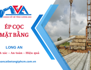 Ép cọc bê tông nhà dân tại Long An