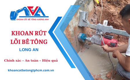 Khoan rút lõi bê tông công nghiệp tại Long An