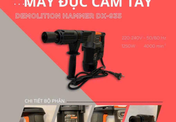 Cửa hàng bán máy đục bê tông cầm tay 17ly chính hãng giao nhanh Freeship