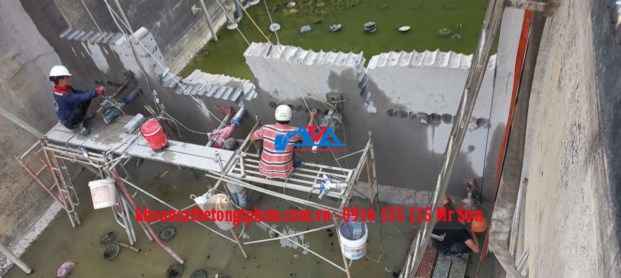Khoan cắt đục phá, Khoan rút lõi bê tông quận Gò Vấp cho nhà phố nhà xưởng