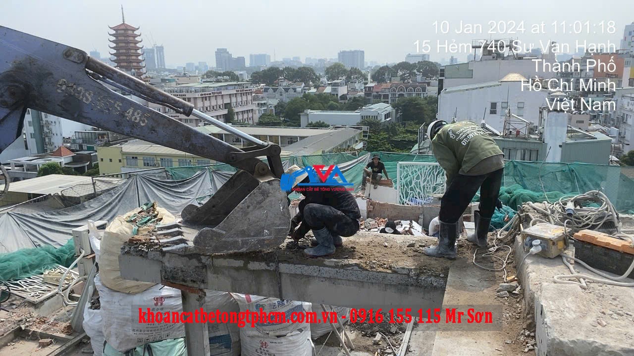 Công Ty Cắt Vách Bê Tông Bằng Máy Cắt Dây Kim Cương Chuyên Nghiệp
